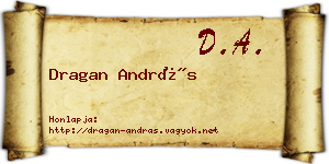 Dragan András névjegykártya